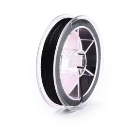 1 rol waxkoord katoen 0,5 mm – 20 meter – zwart