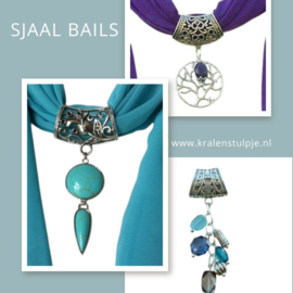 Metalen messing sjaalhanger of sjaal bails met zonnebloem van messing, 39 x 37 x 17 oogje: c.a. 5,5mm