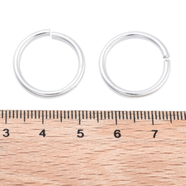 40 x Aluminium buigringen 20 x 2 mm – binnendiameter 15,5 mm – zilverkleur