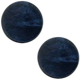 1 x Polaris cabochon plat 20mm Mosso shiny Blue iris