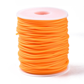 100 cm hol Rubber DQ koord 3mm gat: 1,5 mm Orange