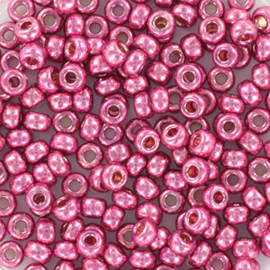 c.a. 5 gram Miyuki rocailles 11/0 - duracoat galvanized hot pink