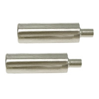 2 x spang-draad-staaldraad-kabel sluitingen 3-delig tot 1mm dik draad 12,5 x 4mm, gat: 1mm