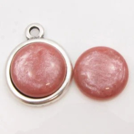 1 x Cabochon Pearl Jais Indian Pink 16,4 mm