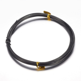 Aluminium draad 0,8 mm dik, 10m per rol, Black