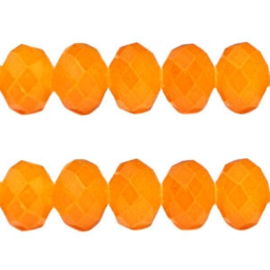 10 x Facet kralen vintage Oranje 8 x6mm