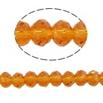 10 x Briolette kraal 10 x 8mm gat 1,5mm oranje