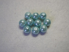 20 x prachtige glasparel  12mm Gat: 1mm kleur:   lichtblauw