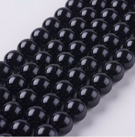 20 x  glasparel kleur: zwart  12mm gat c.a. 1mm