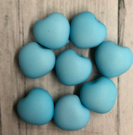 10 x acryl hartjes baby blauw 10mm gat 1mm