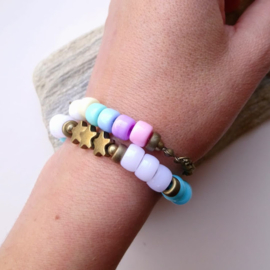  Jelly style beads armbanden