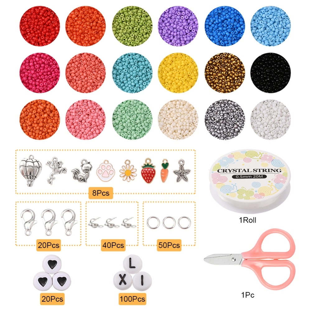 1 x DIY seed beads sieraden maken set –  in luxe opbergdoos