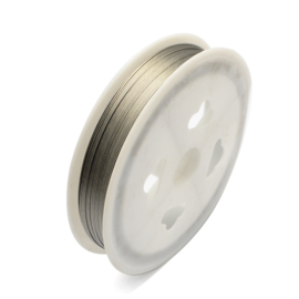 10 rollen mix RVS Rijgdraad met nylon coating 100 meter per rol 0,38mm (totaal 1.000 meter)