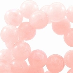 10 x Acryl kraal rond peach zalm roze 8mm