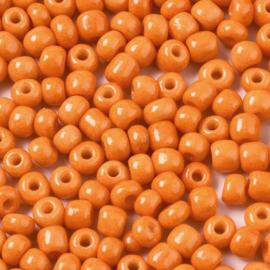 20 gram Glaskralen Rocailles 6/0 (4mm) Dark Orange