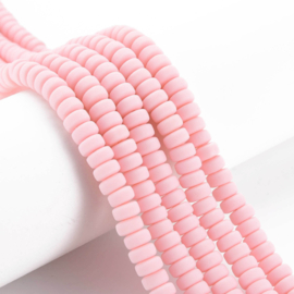 20 x Polymeer kralen rondellen 7mm Pink