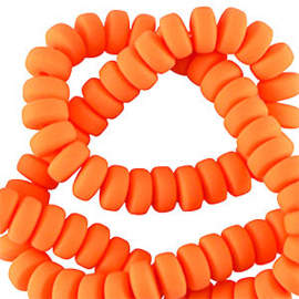 20 x Polymeer kralen rondellen 7mm Orange 