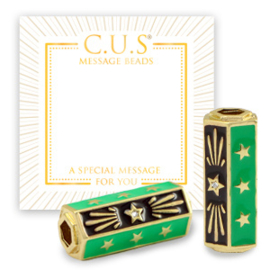 1 x C.U.S® Sieraden message beads stars Goud