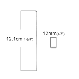 Hoedenspeld of hoedespeld met dopje ca 121x  30mm dopje: 120 x 40mm Ø 1mm