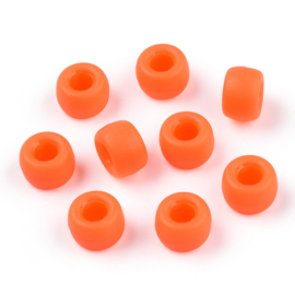 20 x Matte rondellen acryl kralen 9 x 6mm Gat: 3,8mm Coral