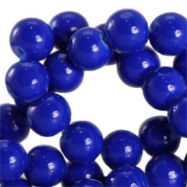 15 x Keramische Glaskralen 8mm  Cobalt blauw