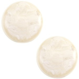 2 x Polaris cabochon 12mm Jais Afterglow beige