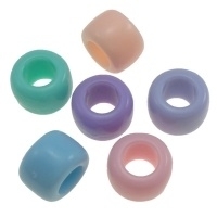 20 x Jelly style acryl kralen mix 8 x 6mm gat: 4mm  assortiment