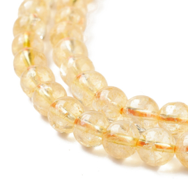 10 x Edelsteen kralen Citrine 6 mm – gat ca. 1 mm – geel