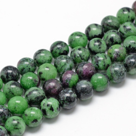 10 x  Ruby Zoisite natuursteen kralen Magic Orchid 6mm gat c.a. 1mm