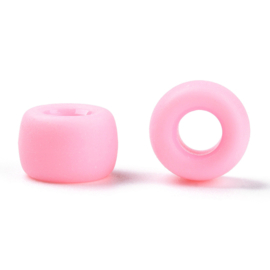 20 x Matte rondellen acryl kralen 9 x 6mm Gat: 3,8mm Pearl Pink