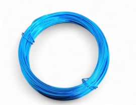 Aluminium draad 0,8 mm dik, 10m per rol, Deep Sky Blue