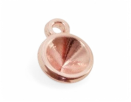 1 x DQ Setting 1 Oog voor SS29 - Rose Goud 6mm (nikkelvrij)