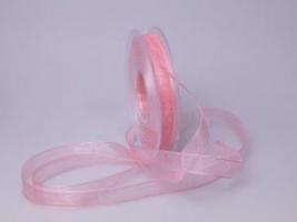 2 meter organza lint 6mm oud roze