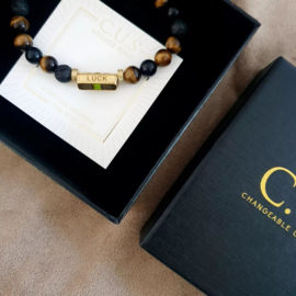 1 x C.U.S® Sieraden message beads eindkap Goud (nikkelvrij) 