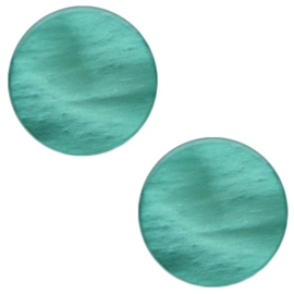 1 x 20 mm platte cabochon Polaris Elements Mosso shiny Lagoon green