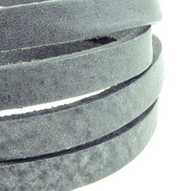1 x DQ  Suede  5mm  100cm Grey