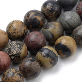 10 x Edelsteen kraal van Chohua Jasper 8mm gat 1mm  