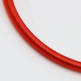 Prachtig zijden koord 3,2mm diameter, lengte c.a. 43cm incl. verlengketting rood