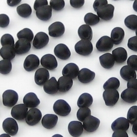 5 gram Miyuki druppels 3,4mm Mat zwart