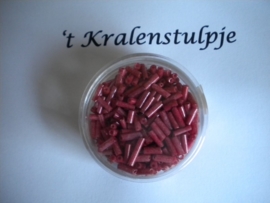 Pracht - glasstiften buisjes met zilverinslag 6mm 17 gram snoep roze