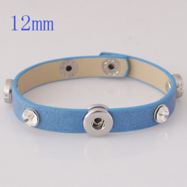 Armband blauw met strass 22 cm