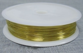 Metaaldraad Goud kleur 0,6mm dik rol van 8 meter (Nikkelvrij)