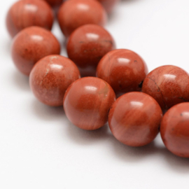 10 x Edelsteen kralen rond 8 mm – gat ca. 1 mm – red jasper