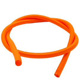 100 cm hol Rubber DQ koord 2mm per meter geknipt oranje