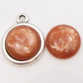 1 x Polaris Cabochon Jais Sunny Orange 16,4mm