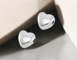 Alle metalen kralen zilverkleur, RVS en platinumkleur