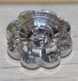 Schitterende facet glaskraal knoop met 4 gaten 25mm gat ca: 1,5mm