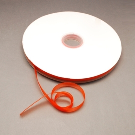 2 meter Organza lint 10mm breed per meter, Orange Red