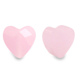 1 x Fashion Facet kralen hart Pink alabaster 10mm  gat: Ø1.3mm