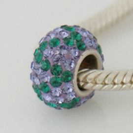 Paars Groen Swarovski 925 Sterling Zilver